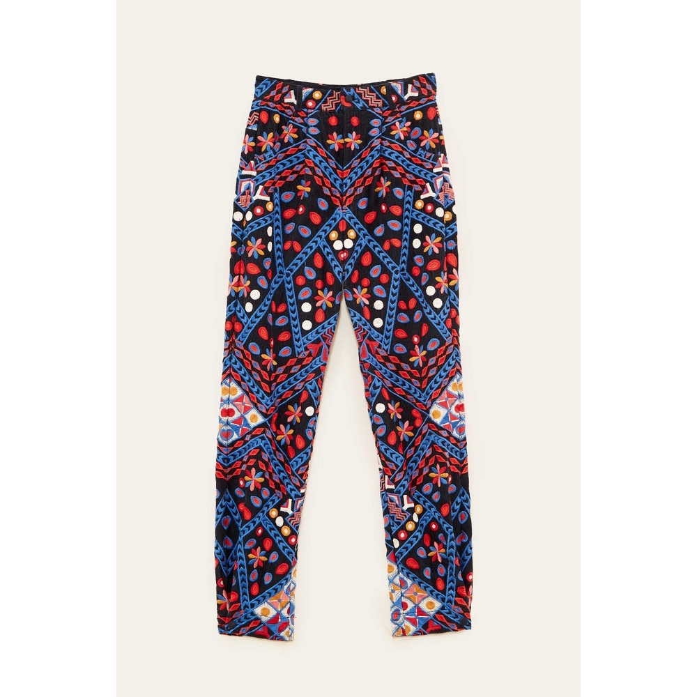 Farm Rio. Corduroy Pants, Navy Blue, Medium, New! - Picture 7 of 8